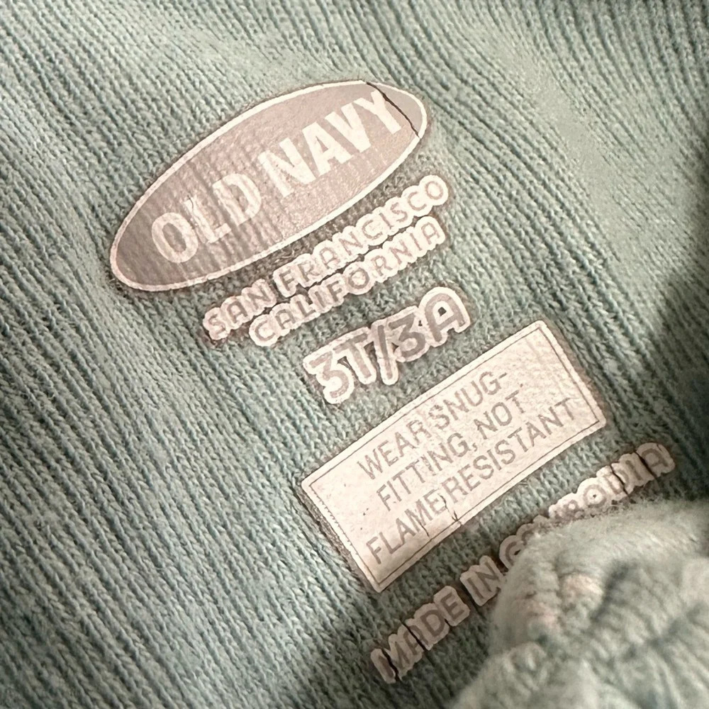 Old Navy Toddler Girl Star Print Zip Footie Pajamas Blue Starry Kids One Piece - Picture 11 of 11